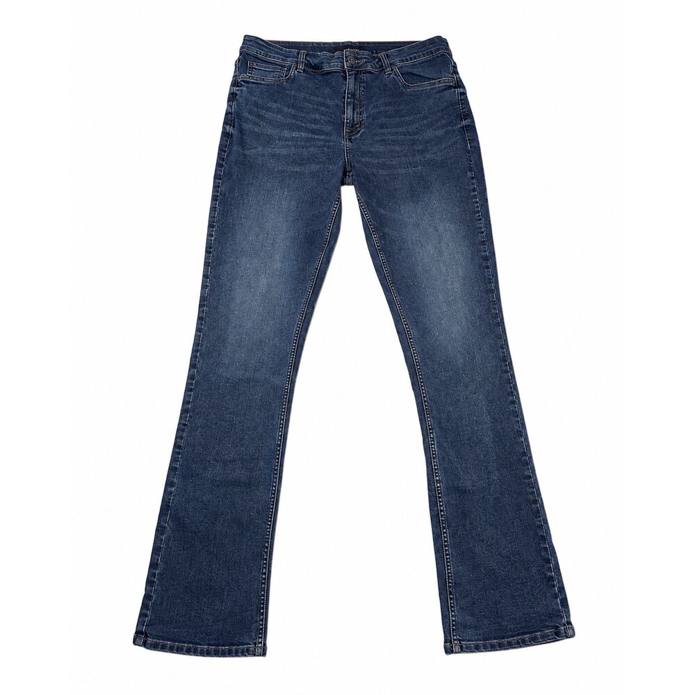 The Perfect Jean NYC men's bootcut blue stretch jeans in size 42x36